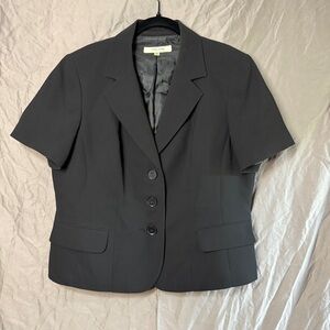 Jones Studio Classic Black Short Sleeve Blazer Women’s Size 16